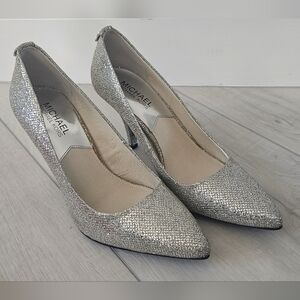 Michael Kors Sparkling Silver Heels